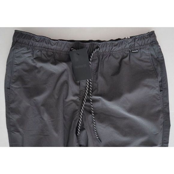 Hurley HFA21VMB 02546 Men's Sz L Dark Stone Gray Nylon Stretch Twill Joggers $60 - Picture 9 of 10